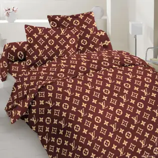 Постільна білизна з бязі голд Louis Vuitton
