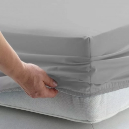 Однотонне простирадло на резинці Light grey